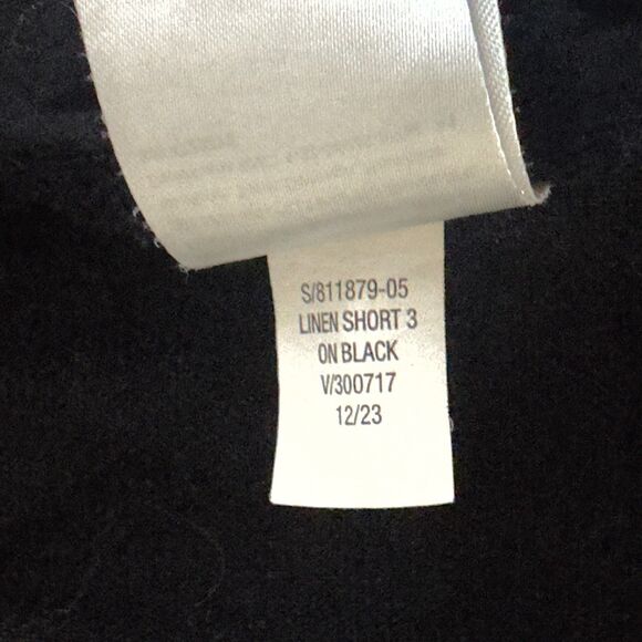 Old Navy High-Waisted Linen-Blend Pull-On Shorts Black 3.5-inch Women's Size XL - Picture 5 of 7